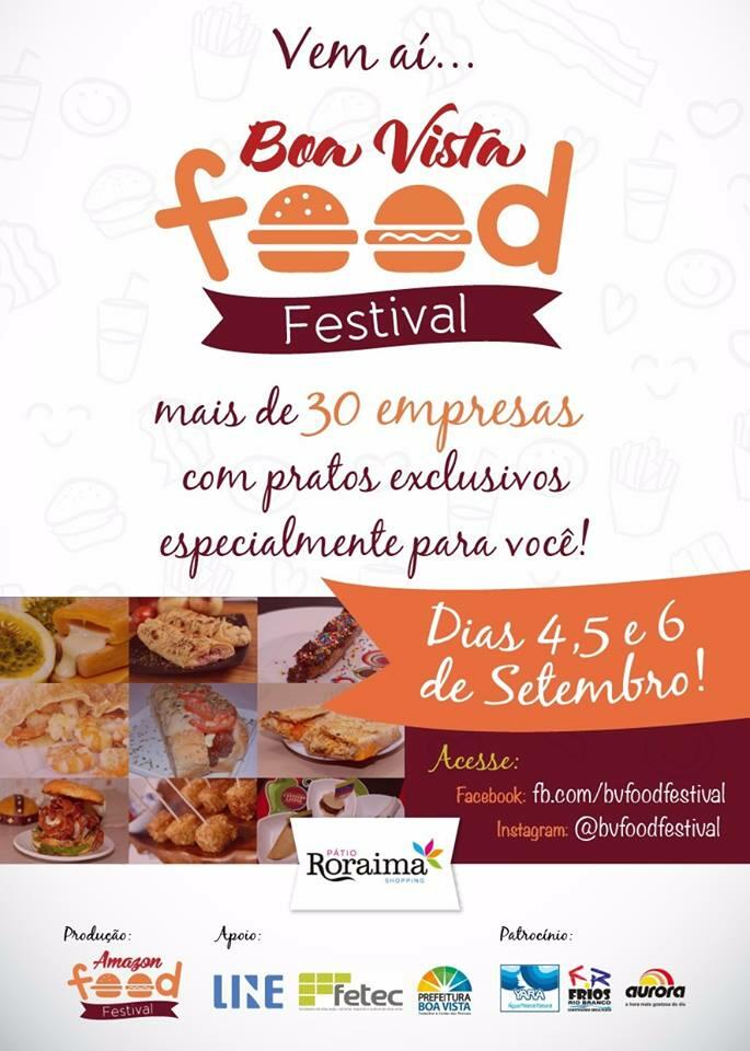 1º Boa Vista Food Festival será realizado nos dias 04, 05 e 06 de setembro no Pátio Roraima Shopping (Foto: Divulgação)