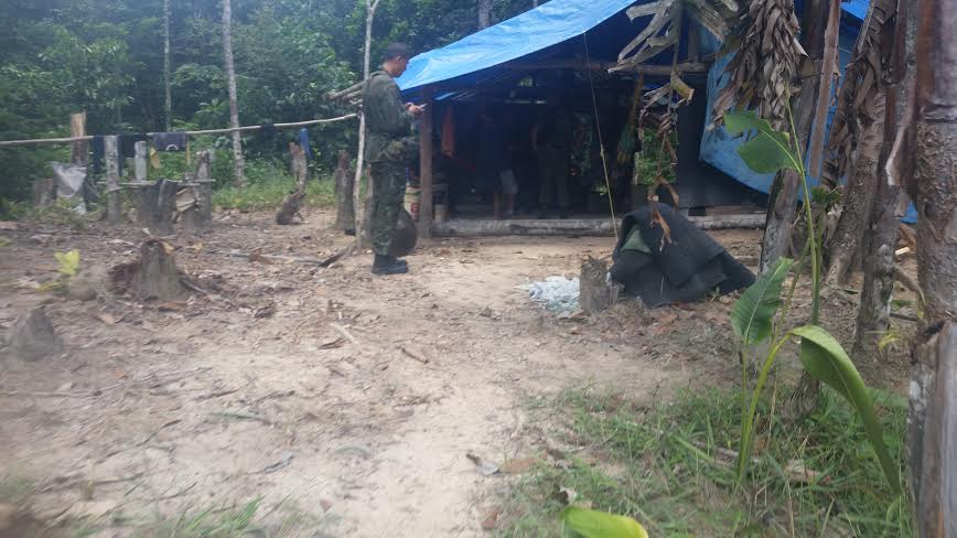 O garimpo ilegal localizado pelos militares fica na no município de Amajari. Nenhuma garimpeiro foi apreendido