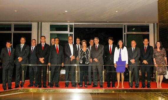 Esta é a segunda reunião da presidente com os chefes dos executivos estaduais este ano (Foto: Palácio da Alvorada)