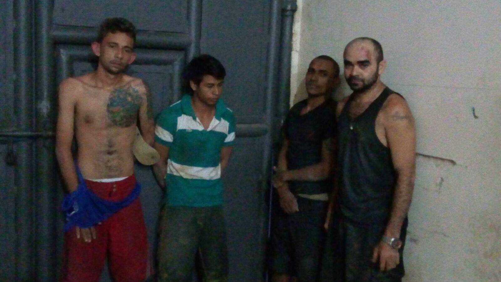 Frank Ferreira, Arlindo Isaura da Silva, Denilson Florencio dos Santos e Dhyonatas Douglas dos Santos tentaram fugir da PAMC (Foto: Divulgação)