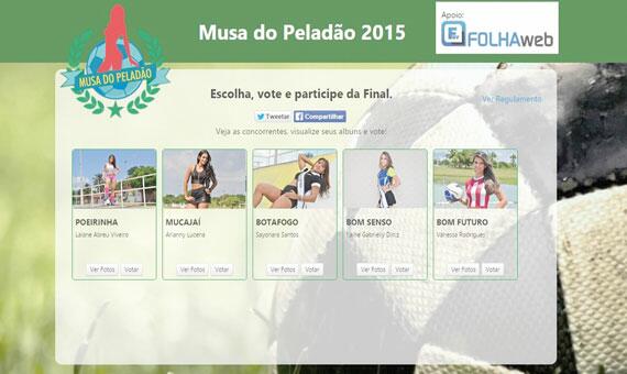 Candidata escolhida no site da Folha reinará como musa do campeonato deste ano, até a próxima edição (Foto: Reprodução/Musa do Peladão)