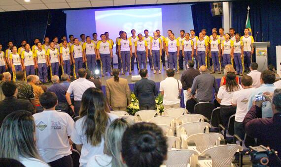 Apresentações musicais marcaram a abertura dos trabalhos da Semana Nacional do Trânsito (Foto: Diane Sampaio)