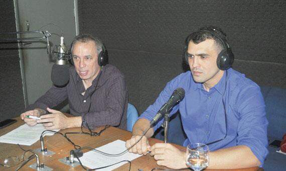 Presidente do TJ, desembargador Almiro Padilha, e o juiz Renato Albuquerque durante programa Agenda da Semana (Foto: Samara Cordeiro)