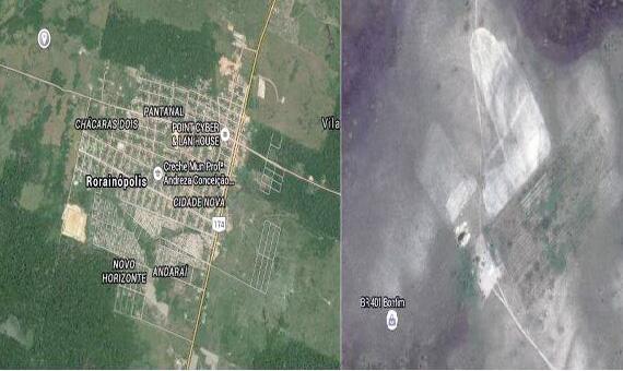 Após realizar visitas técnicas, Secretaria de Aviação optou por construir aeroportos em áreas distantes cerca de 6 km das sedes (Foto: Google Maps)