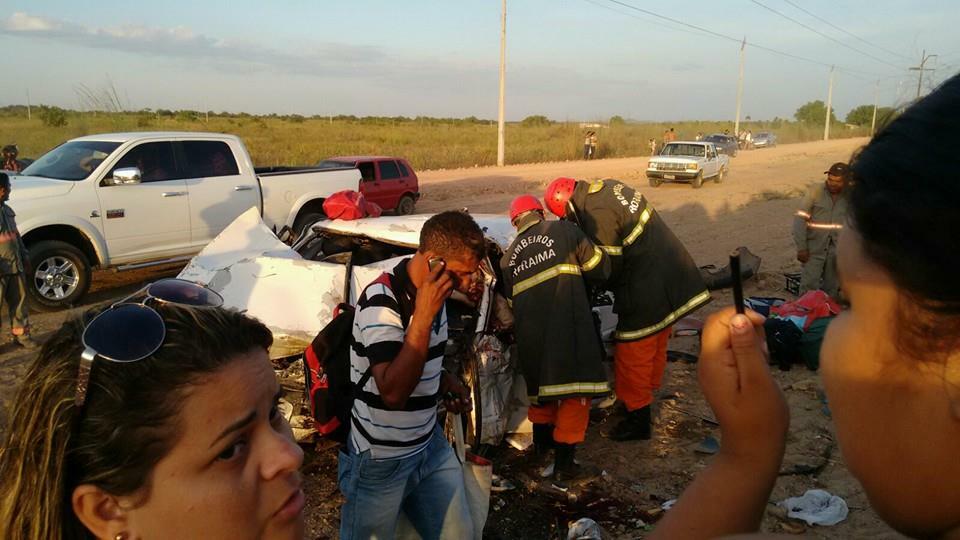 Acidente grave deixou 4 vítimas na RR 205