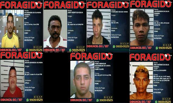 População pode colaborar denunciando paradeiros dos foragidos (Fotos: Divulgação)