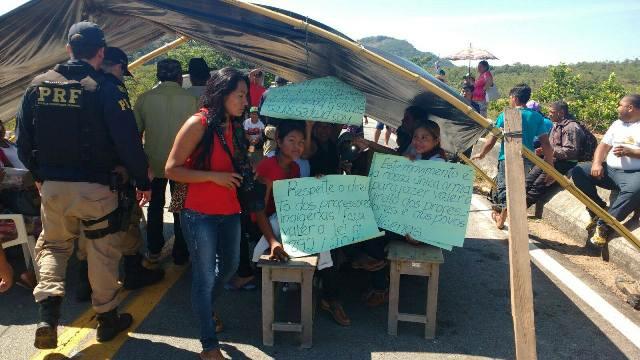 O protesto dos professores indígenas já dura quatro dias