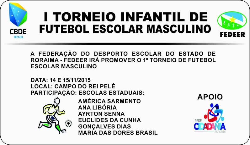 Evento é promovido pela Federação do Desporto Escolar do Estado de Roraima em parceria com a Confederação Brasileira de Desporto Escolar
