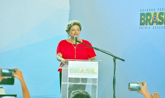 Presidente Dilma Rousseff veio a Boa Vista em agosto também para entregar residências do “Minha Casa, Minha Vida” (Foto: Rodrigo Sales)