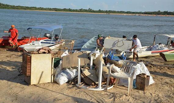 Em quatro edição, cerca de uma tonelada de lixo é retirada dos rios (Foto: Eides Antonelli/Secom-RR)