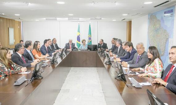 Presidenta Dilma Rousseff durante reunião com governadores no Palácio do Planalto, em Brasília (Foto: Roberto Stuckert Filho/PR)