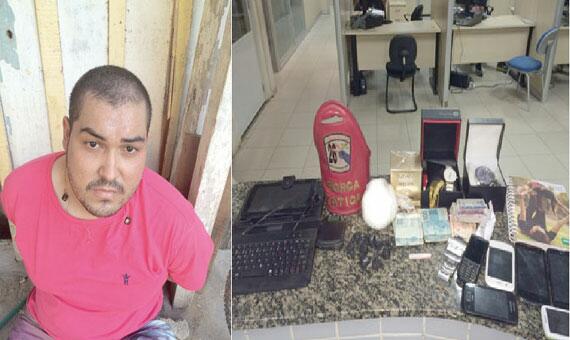 José Roberto Souza foi flagrado com aproximadamente 300g de cocaína e R$3 mil  (Foto: Divulgação)