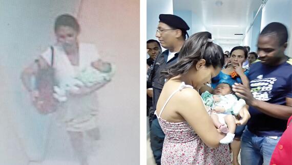 Cinco horas depois de mulher raptar bebê do berçário da maternidade, pais tiveram criança de volta (Foto: Divulgação)