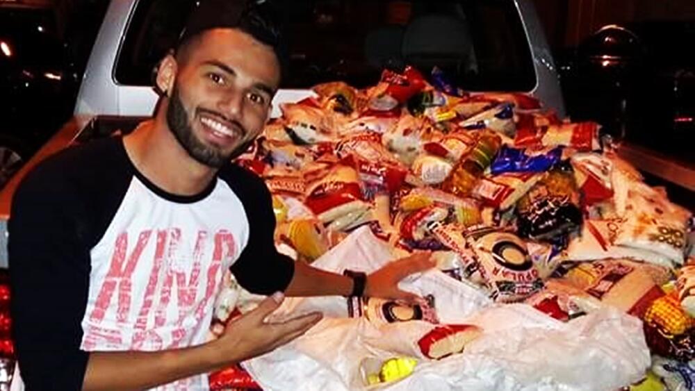 No Facebook do pai, Thiago Maia exibe arrecadação de alimentos (Foto: Reprodução/Facebook)