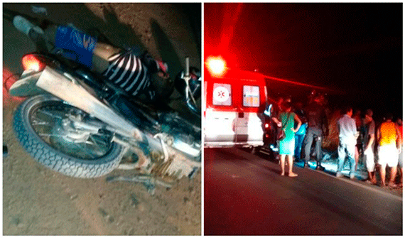 À noite, um motociclista e um ciclista morreram em acidentes de trânsito no Cantá (Fotos: Divulgação)