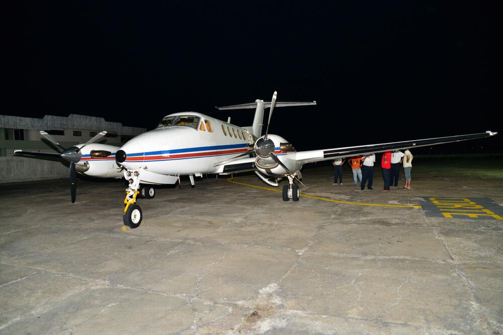 Aeronave já está em solo roraimense (Foto: Divulgação Secom)