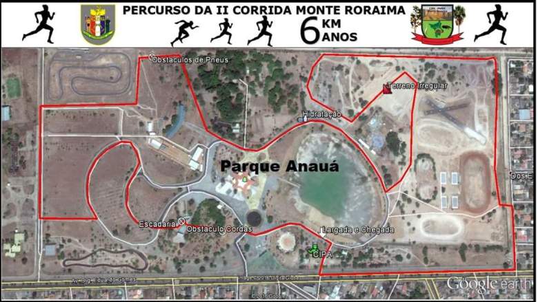 Confira o percurso da corrida Monte Roraima (Foto: Cipa)