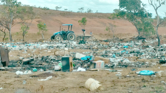 Lixeira pública no Município do Amajari é uma preocupação para os moradores (Foto 02: Divulgação)