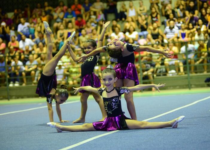 Ginastas roraimenses durante Festival em 2015 (Foto: Federação Roraimense)