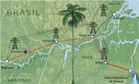 Linhão que vem do Pará foi concluído no Amazonas e não conseguiu avançar do lado roraimense (Foto: Divulgação)