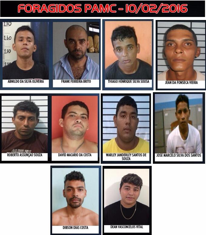 O paradeiro dos foragidos pode ser denunciado pelos telefones 190, 08002780130 ou 991399529