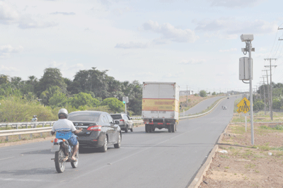 Nove barreiras eletrônicas foram instaladas ao longo da BR-174 (Foto: Samara Cordeiro)