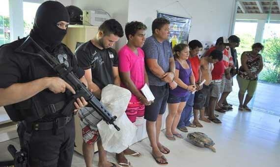 Integrantes da quadrilha foram presos em operação policial realizada em Caracaraí (Foto: Divulgação)