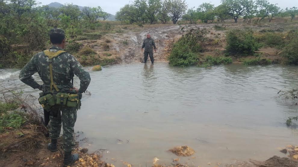 O Exército enviou um efetivo com 15 militares para o município hoje de manhã (Foto: Divulgação/6BEC)