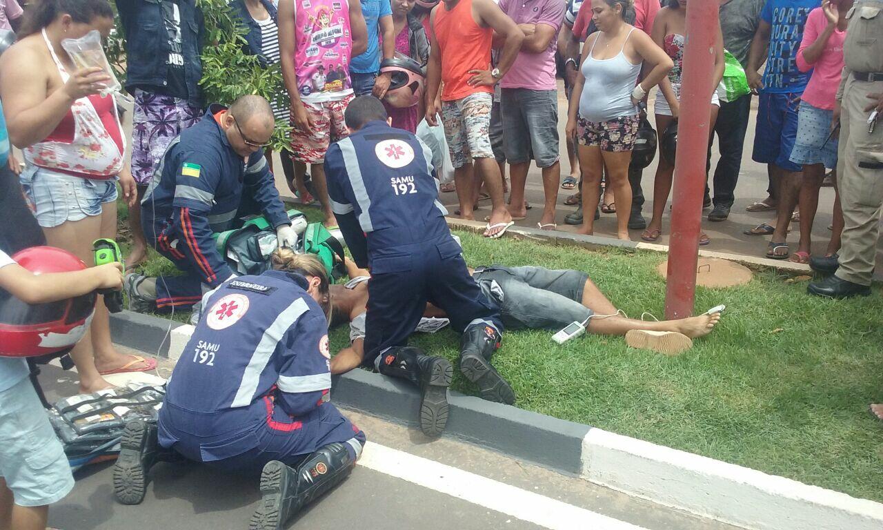 A vítima chegou a ser socorrida, mas não resistiu aos ferimentos