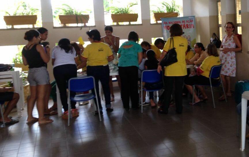 Dia Nacional de Ação Voluntária acontece simultaneamente nas escolas da Fundação Bradesco (Foto: Divulgação)