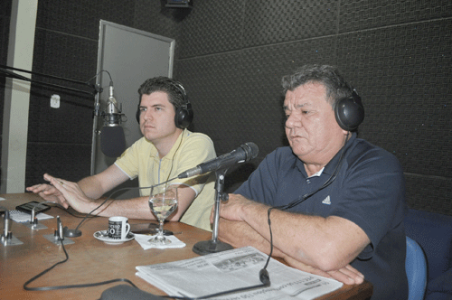 Presidente da Aferr, Weberson Pessoa, e deputado estadual Gabriel Picanço (Foto: Samara Cordeiro)