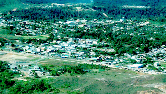 Sede da cidade de Pacaraima, na fronteira com a Venezuela, fica dentro da Terra Indígena São Marcos (Foto: Divulgação)