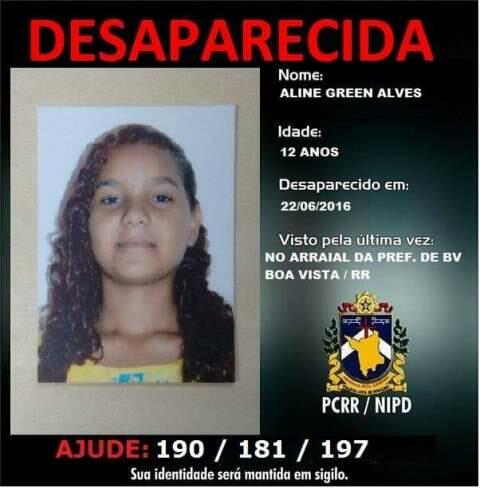 A estudante Aline Gleen está desaparecida desde o dia 22 (Foto: Divulgação)