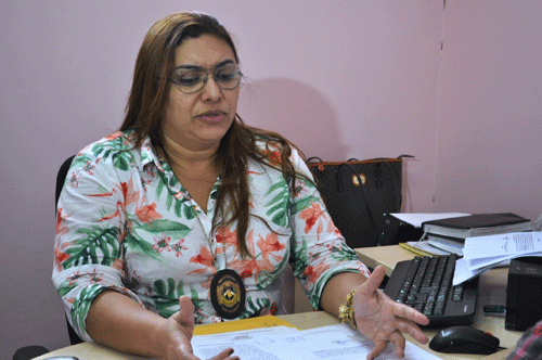 Delegada Jaira Oliveira coordenou as investigações que resultaram na prisão do professor (Foto: Thirza Perim)