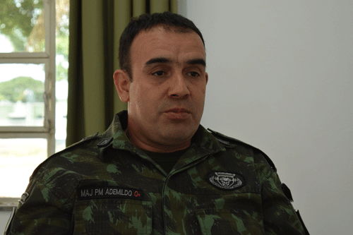 O comandante da Cipa, major Ademildo, disse que as apreensões de animais abatidos aumentaram em 50% (Foto: Rodrigo Sales)