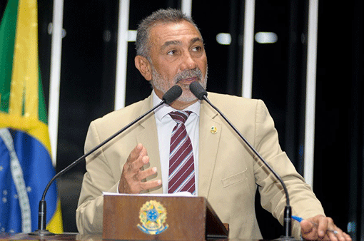 Senador Telmário Mota na tribuna do Senado (Foto: Senado Federal)