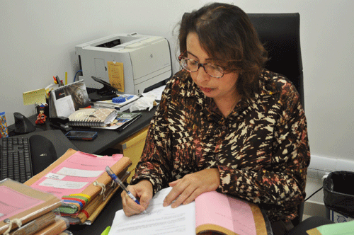 Juíza titular da 1ª Vara Criminal do Tribunal do Júri e da Justiça Militar, Lana Leitão (Foto: Thirza Perim)