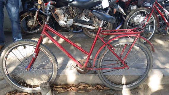 A vítima reconheceu o telefone e a bicicleta usada pelo infrator (Foto:João Barros)