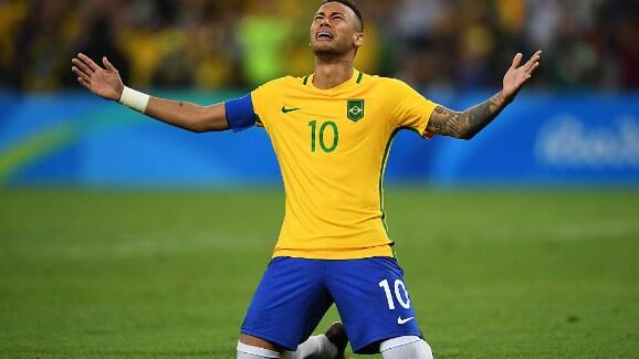 O atacante Neymar sacramentou a vitória do Brasil sobre a Alemanha (Foto: Getty Images/Laurence Griffiths)