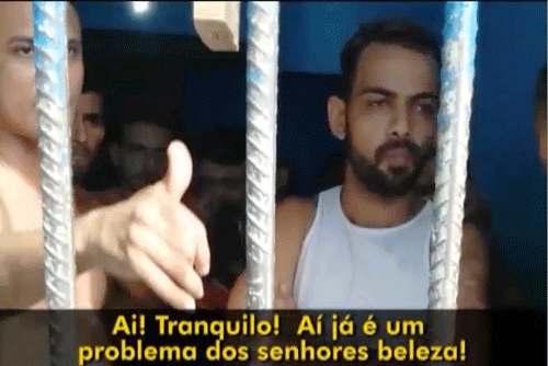 Líder de facção criminosa aparece em vídeo cobrando mudanças na Penitenciária (Foto: Divulgação)