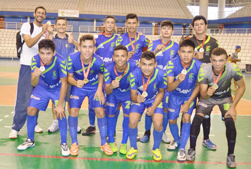 Equipe de futsal do IFRR comemora título e vaga na etapa nacional (Fotos: CCS/CAM)