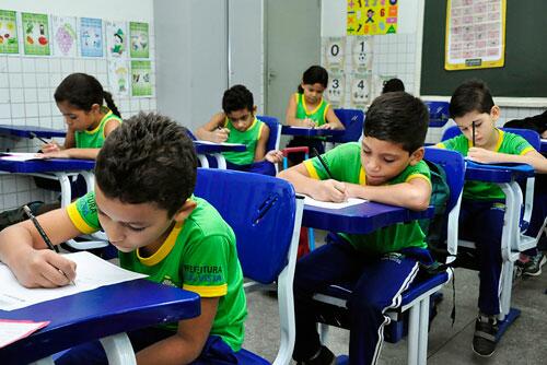 A avaliação é feita com alunos das séries do 4º, 5º, 8º e 9º ano do Ensino Fundamental e também do Ensino Médio (Foto: Divulgação/Semuc-BV)