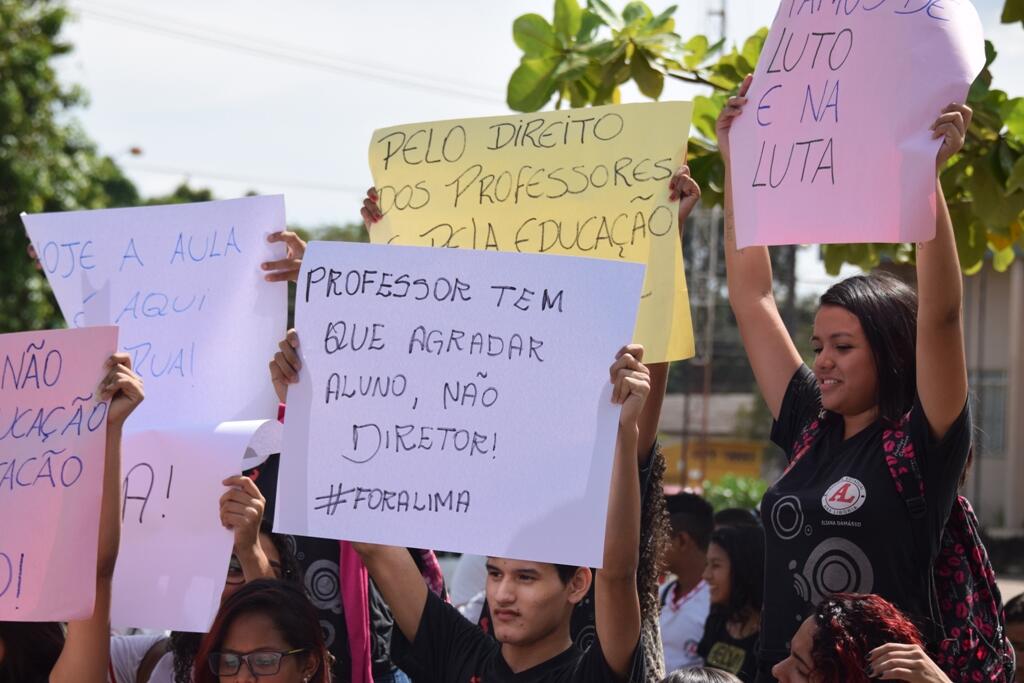 Este é o segundo manifesto dos estudantes somente nesta semana (Foto: Diane Sampaio)
