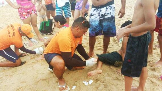 Com ataques no fim de semana, Defesa Civil está realizando monitoramento nas praias da Polar e Caçari (Foto: Divulgação)