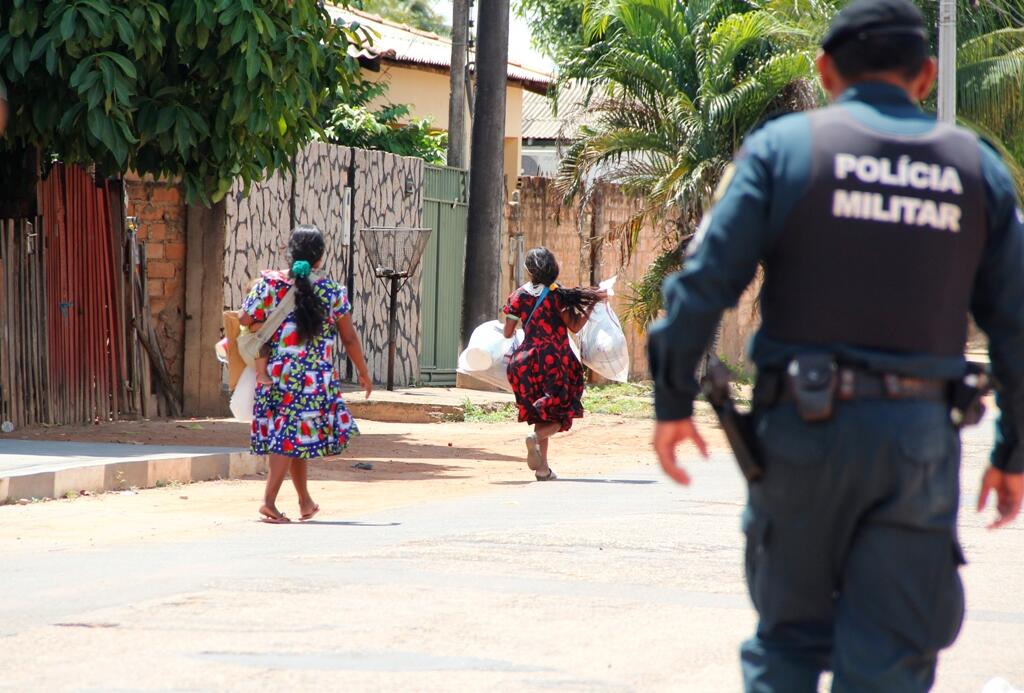 A ação contou com o apoio da Polícia Militar (Foto: Wenderson de Jesus)
