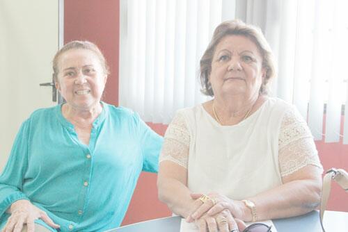 As ex-alunas Ivonete Liberato e Hercia Nogueira (Foto: Wenderson de Jesus)