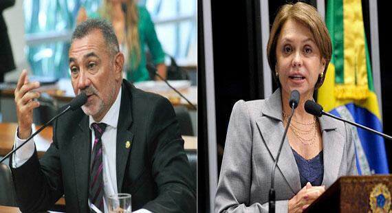 Senadores Telmário Mota e Ângela Portela não concordam com emenda direcionada a juízes e promotores (Fotos: Divulgação)
