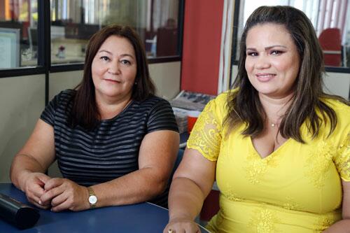 Prefeita eleita de Mucajaí, Eronildes Aparecida Gonçalves, e sua vice Zilma Rufino (Foto: Antonio Diniz)