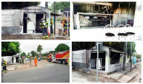 No incêndio, somente um freezer de sorvete foi salvo pela proprietária (Foto: Ribamar Rocha)