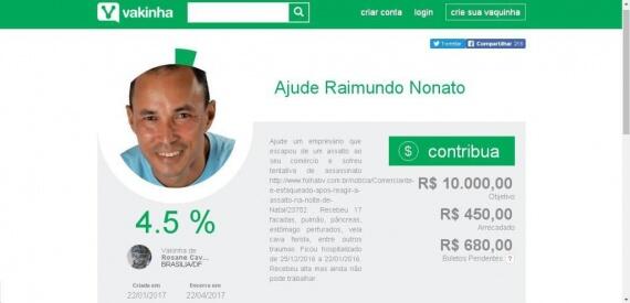 A meta da família de Raimundo Nonato é arrecadar R$ 10 mil para custear tratamento médico (Foto: Divulgação)